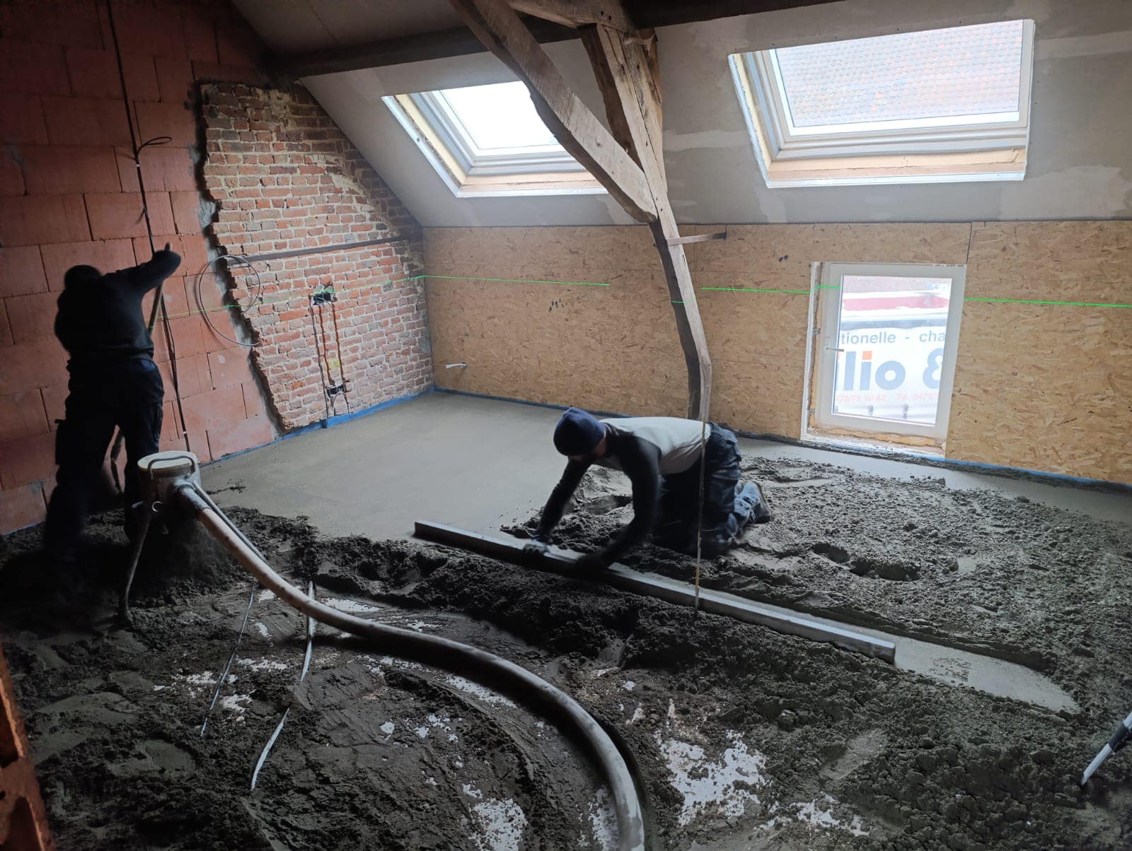 Immeuble appartements  et toiture plate 